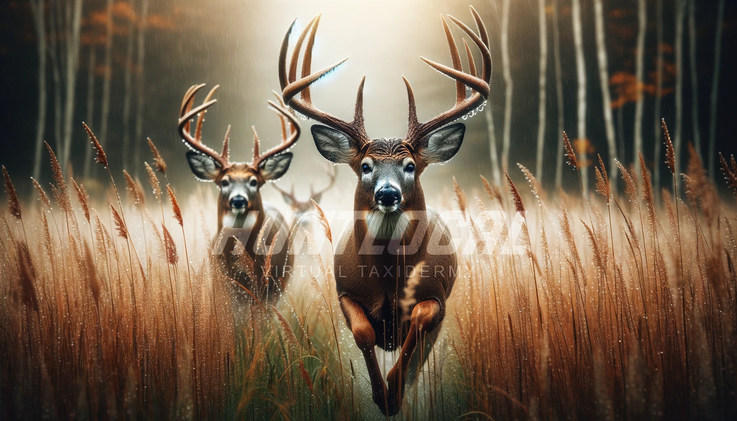 Scene 53 - Two Whitetails Custom Art