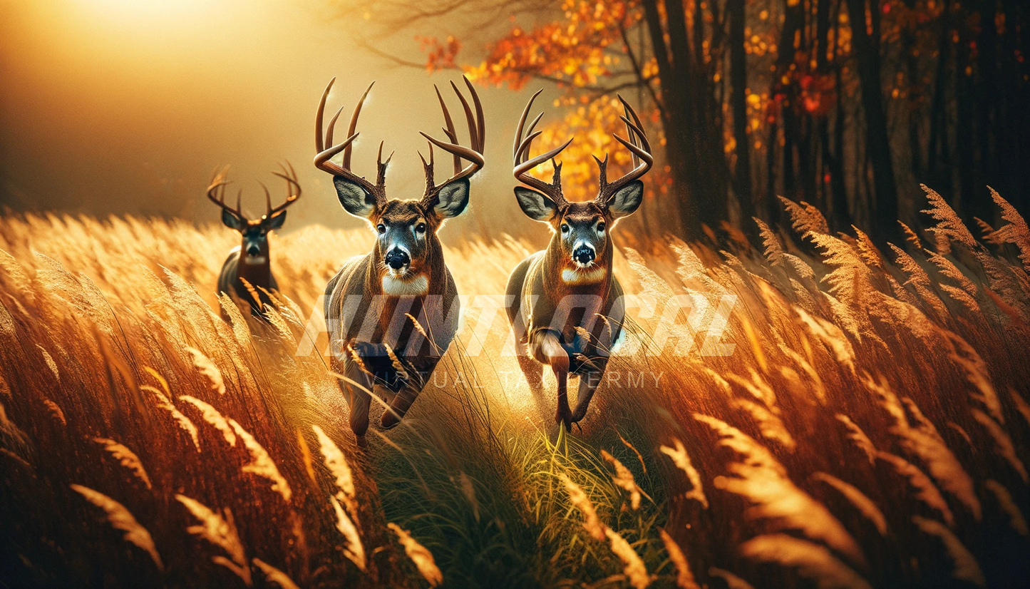 Scene 64 - Three Whitetails Custom Art