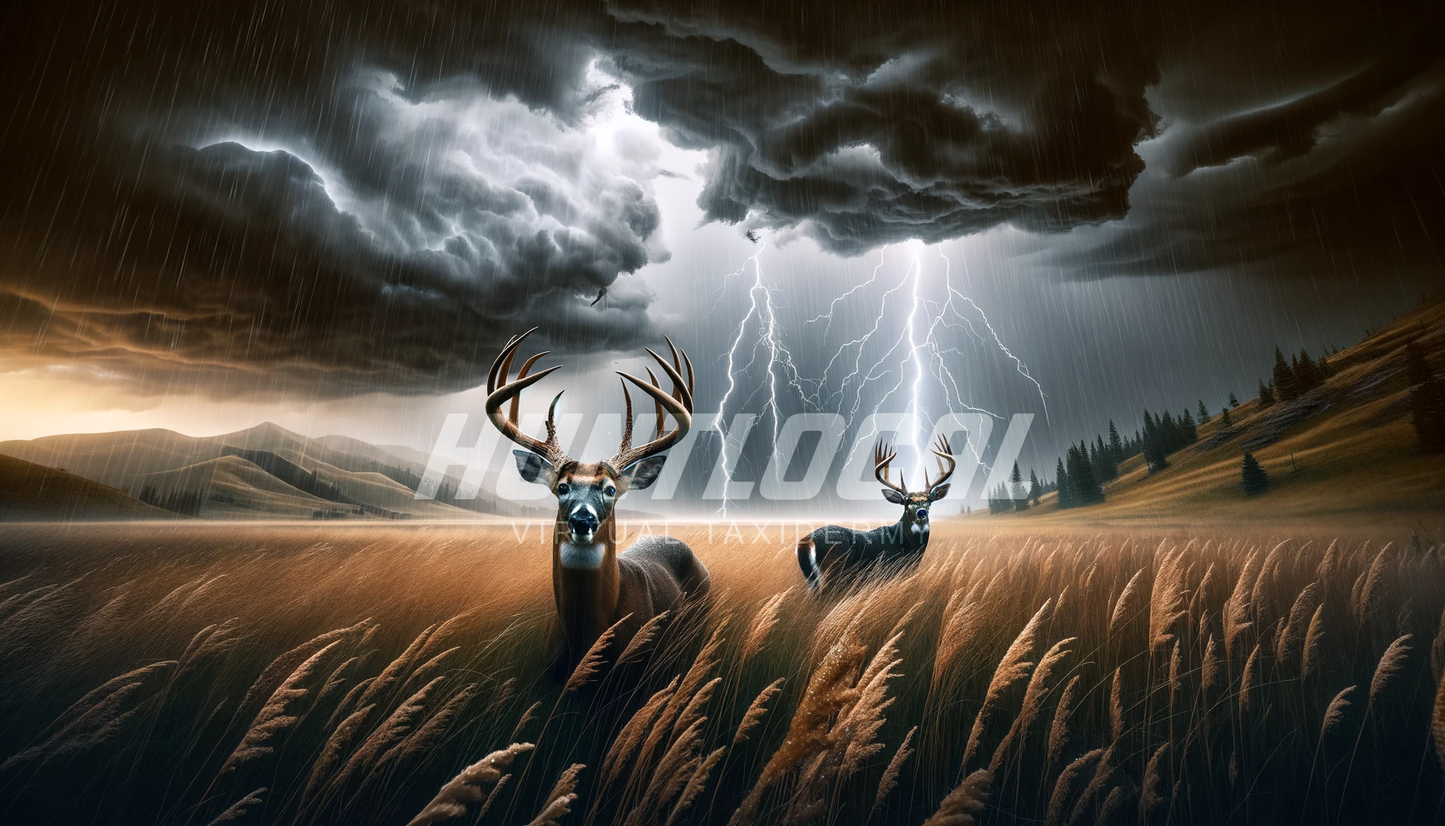 Scene 48 - Two Whitetails Custom Art