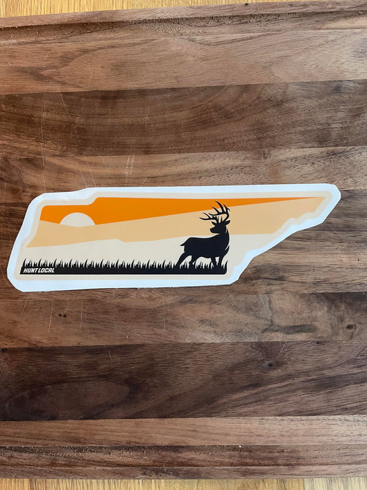 Tennessee - Sunset Buck Truck Vinyl Decal 7"x2"