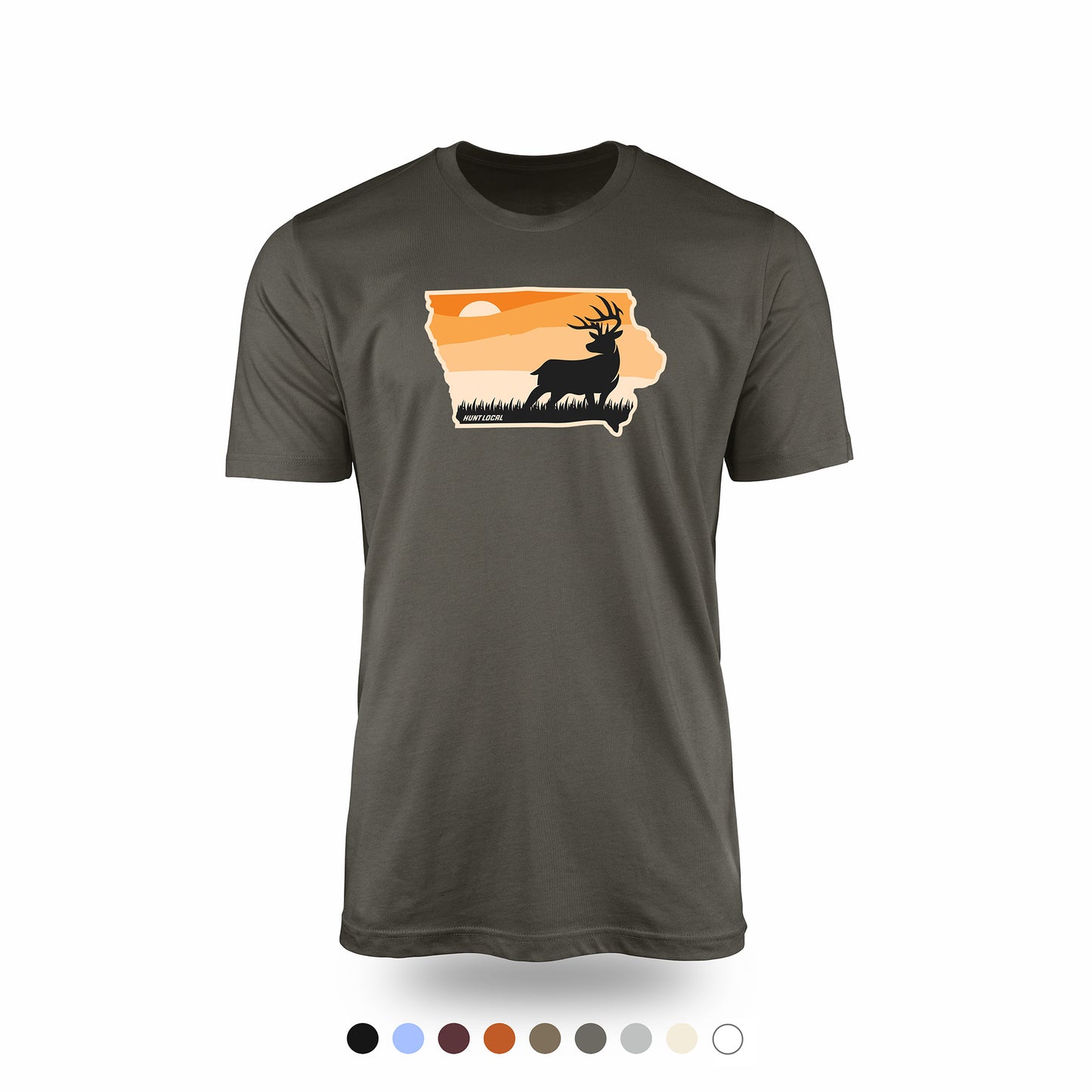 Iowa - Sunset Buck Front Tee