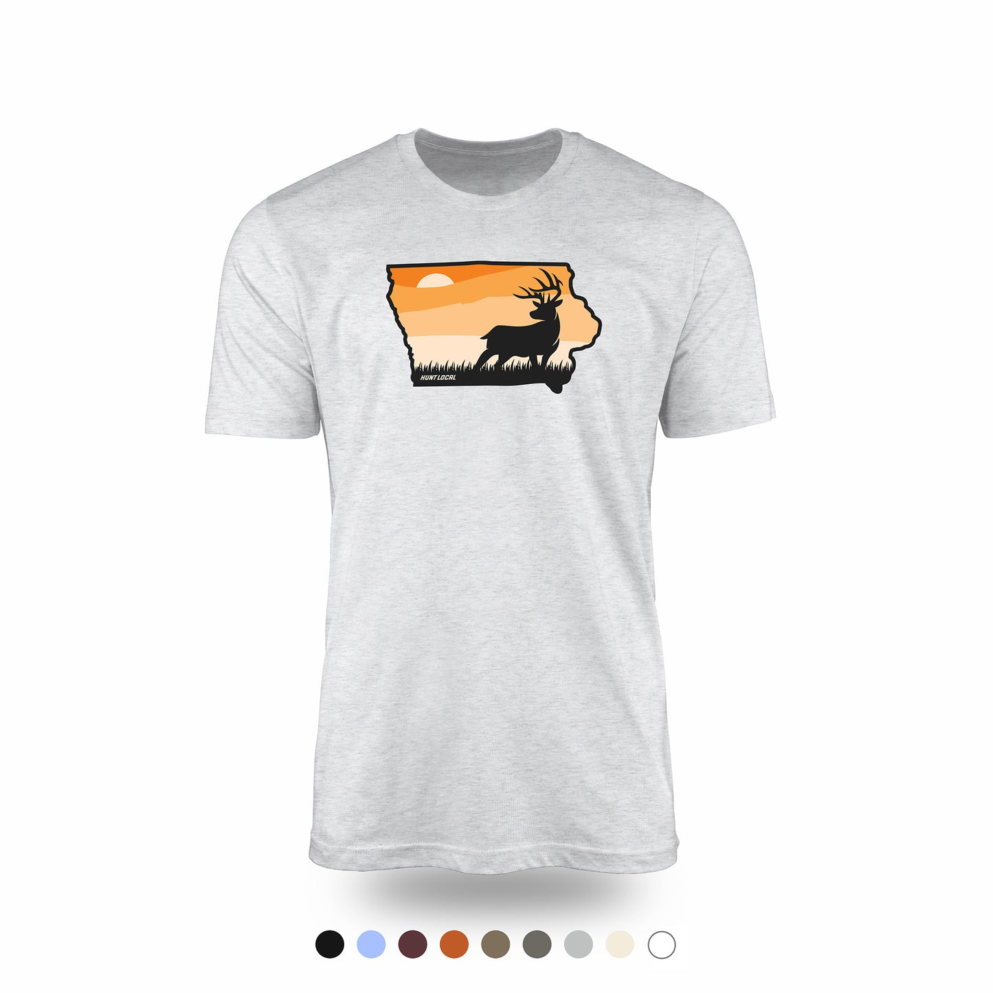 Iowa - Sunset Buck Front Tee