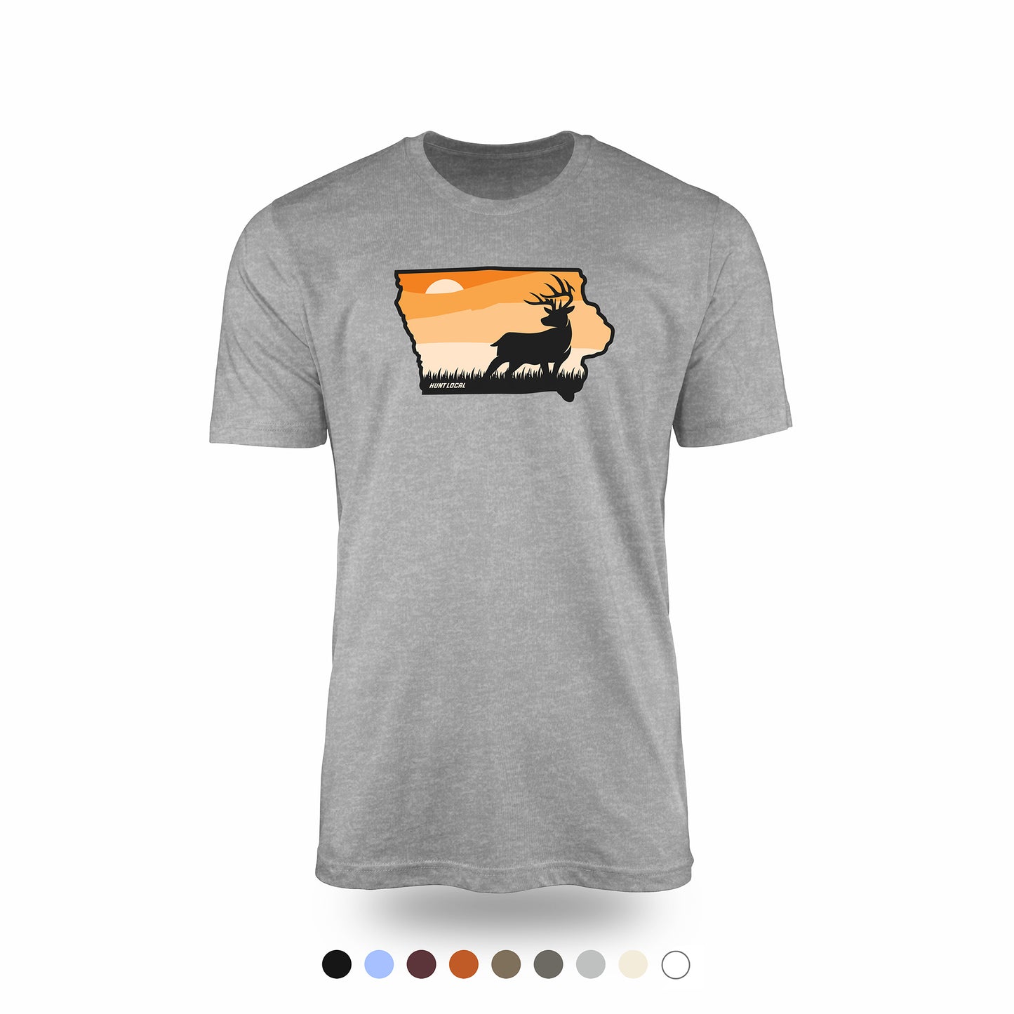 Iowa - Sunset Buck Front Tee