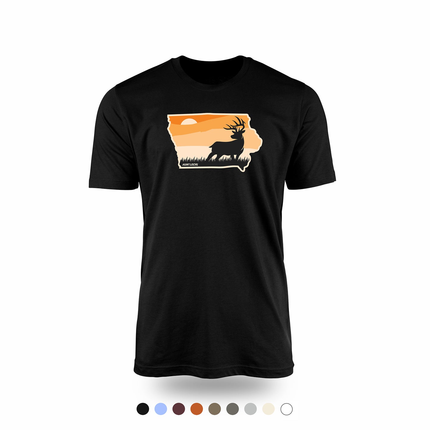 Iowa - Sunset Buck Front Tee