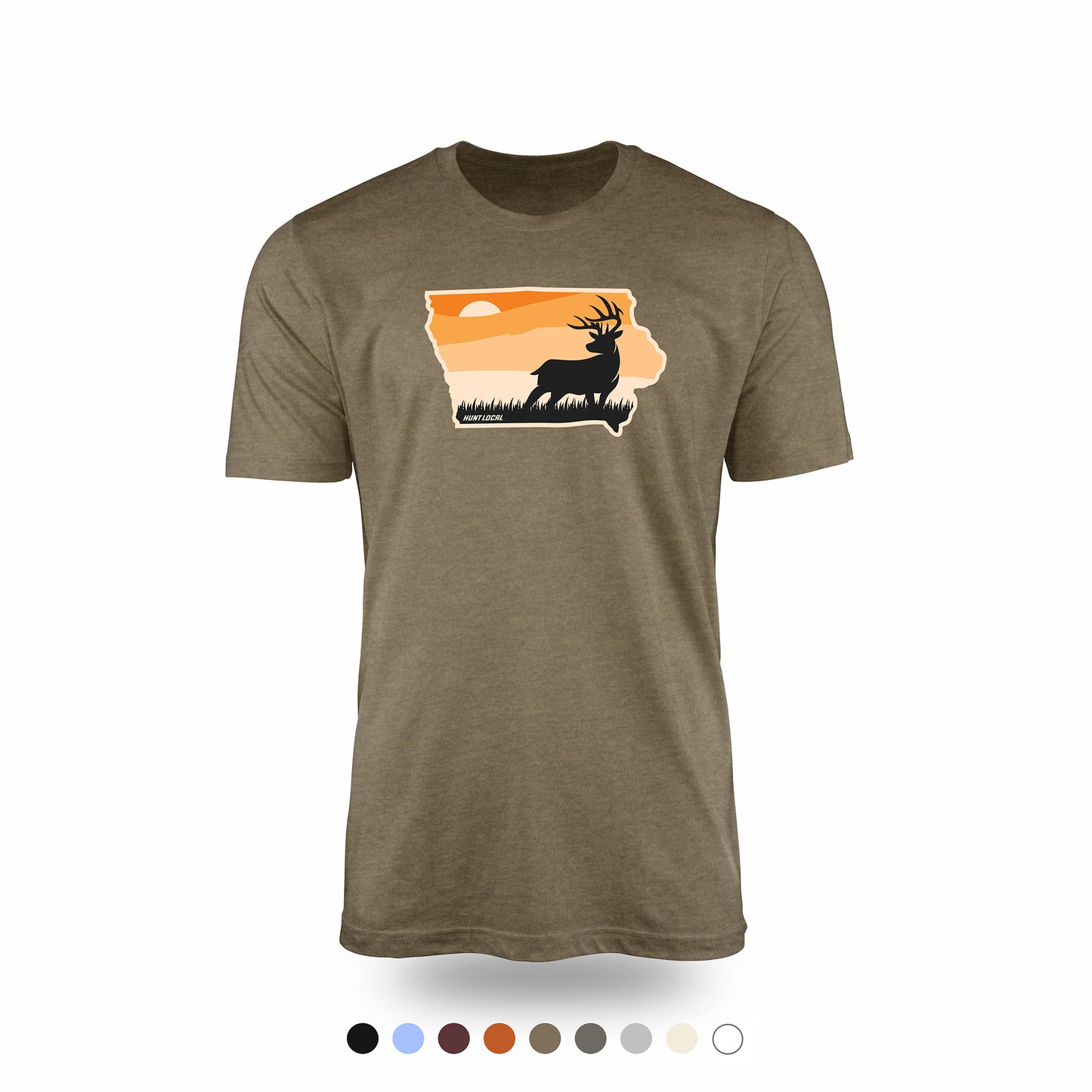 Iowa - Sunset Buck Front Tee