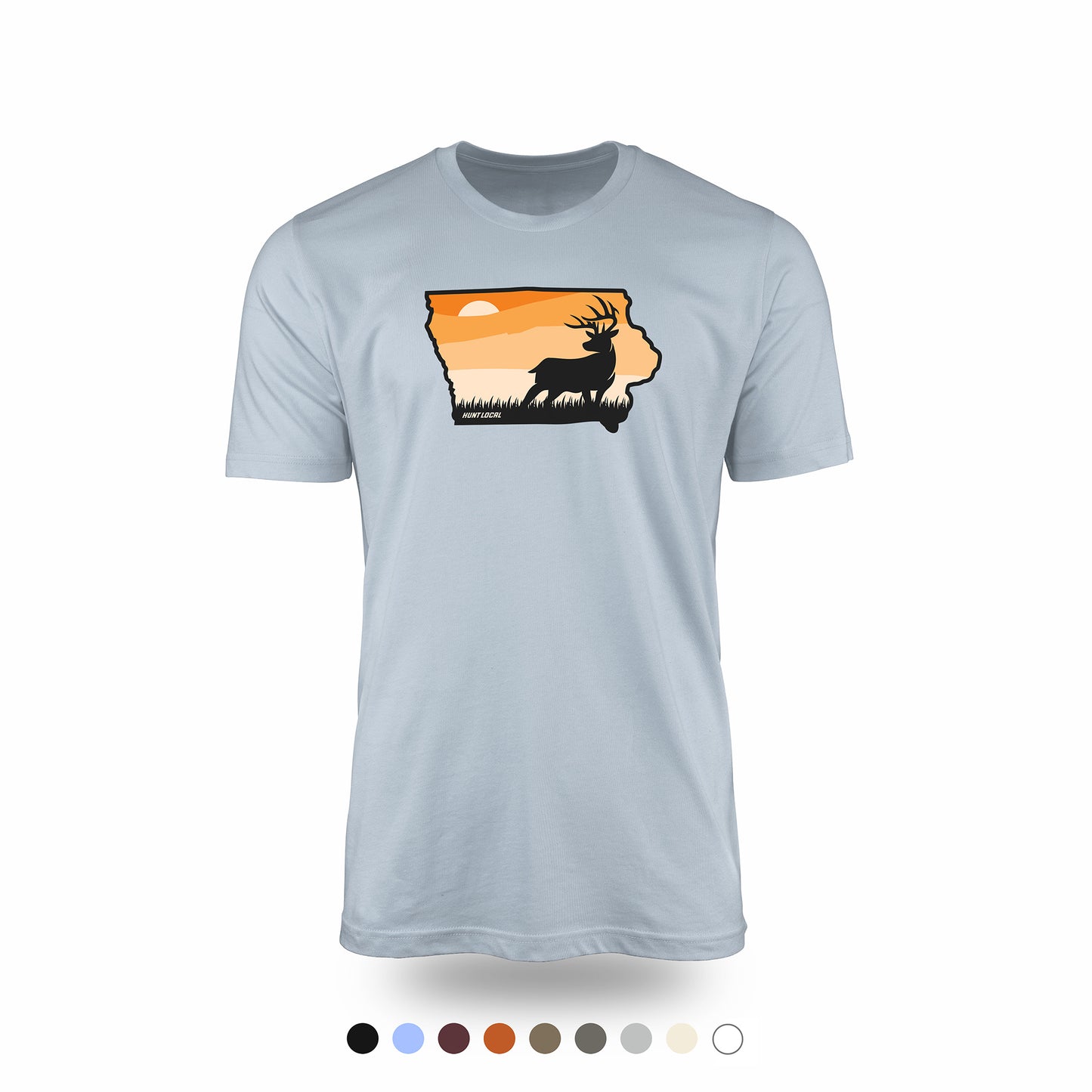 Iowa - Sunset Buck Front Tee