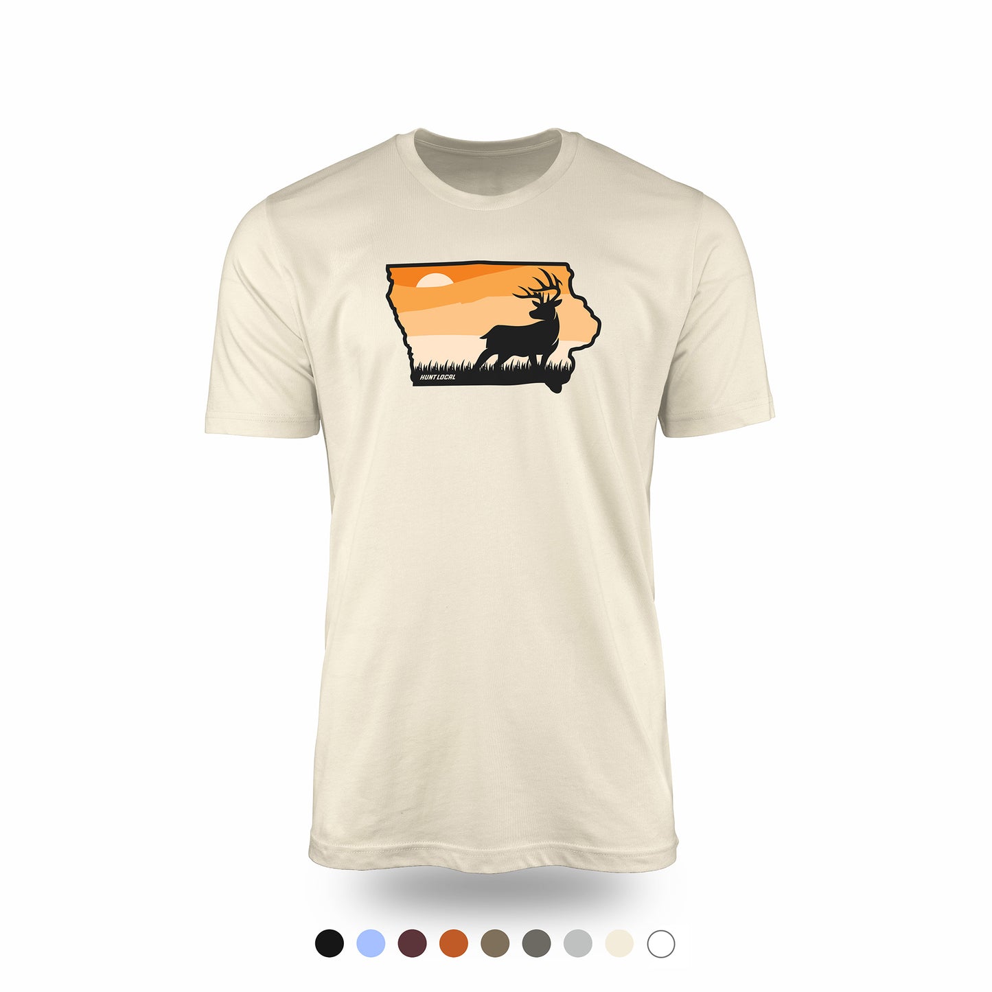 Iowa - Sunset Buck Front Tee