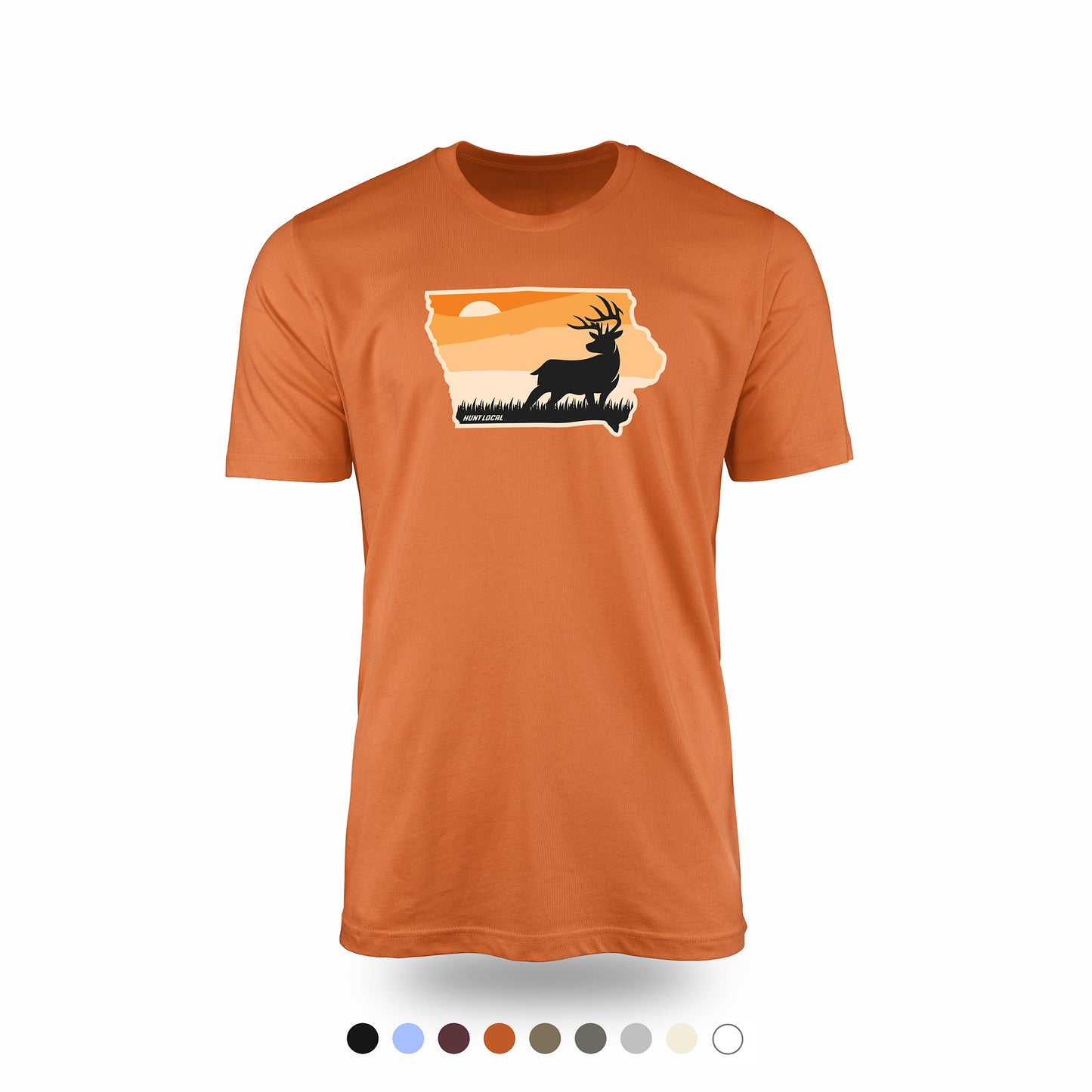 Iowa - Sunset Buck Front Tee