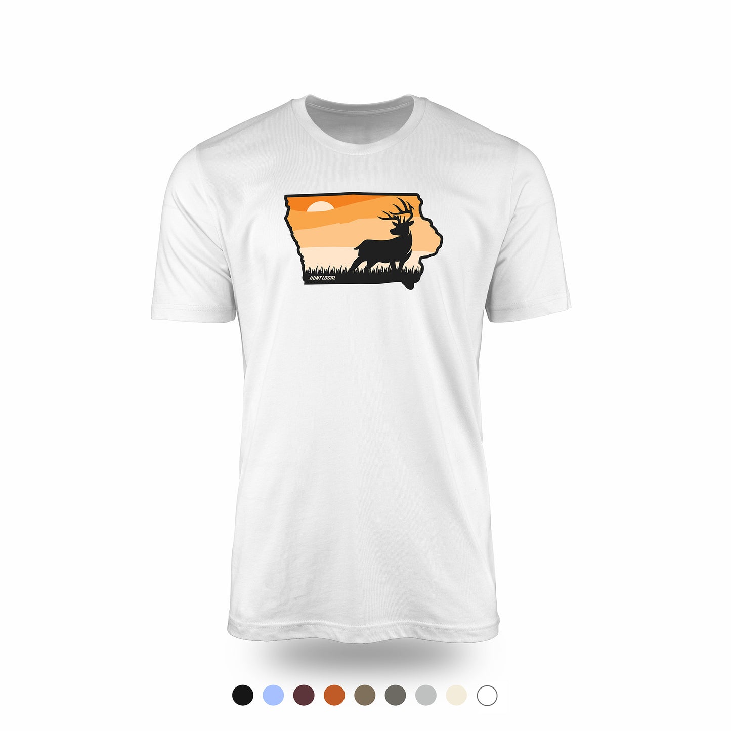 Iowa - Sunset Buck Front Tee