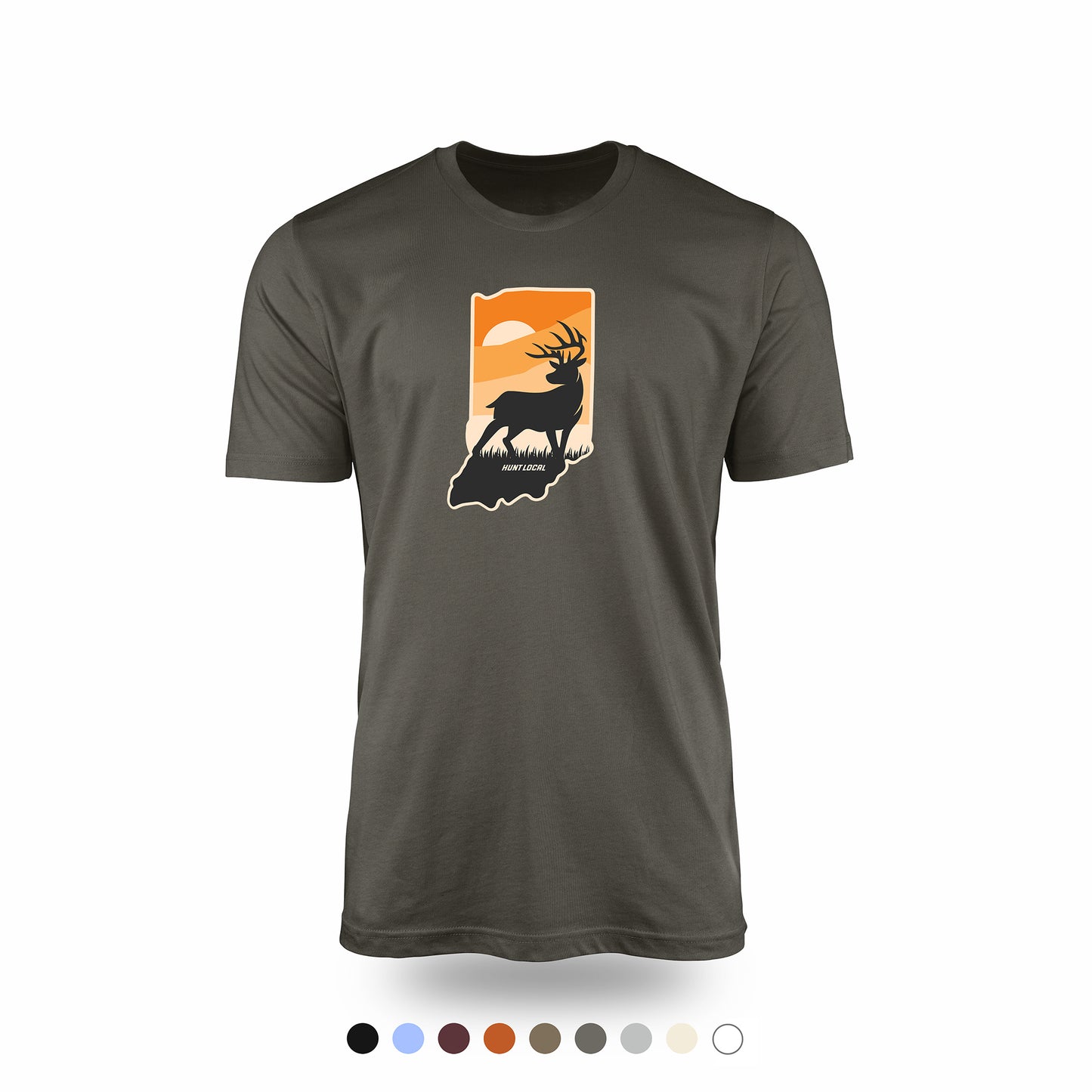 Indiana - Sunset Buck Front Tee