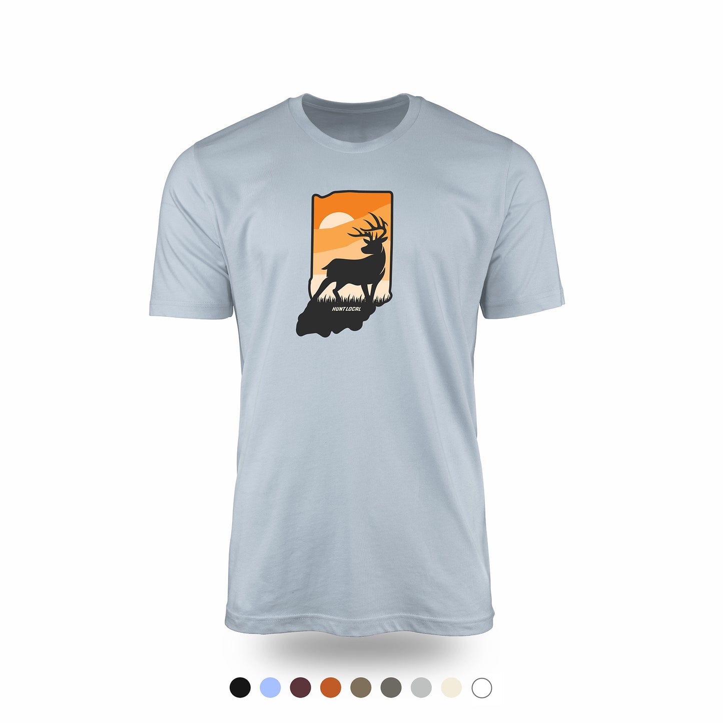 Indiana - Sunset Buck Front Tee