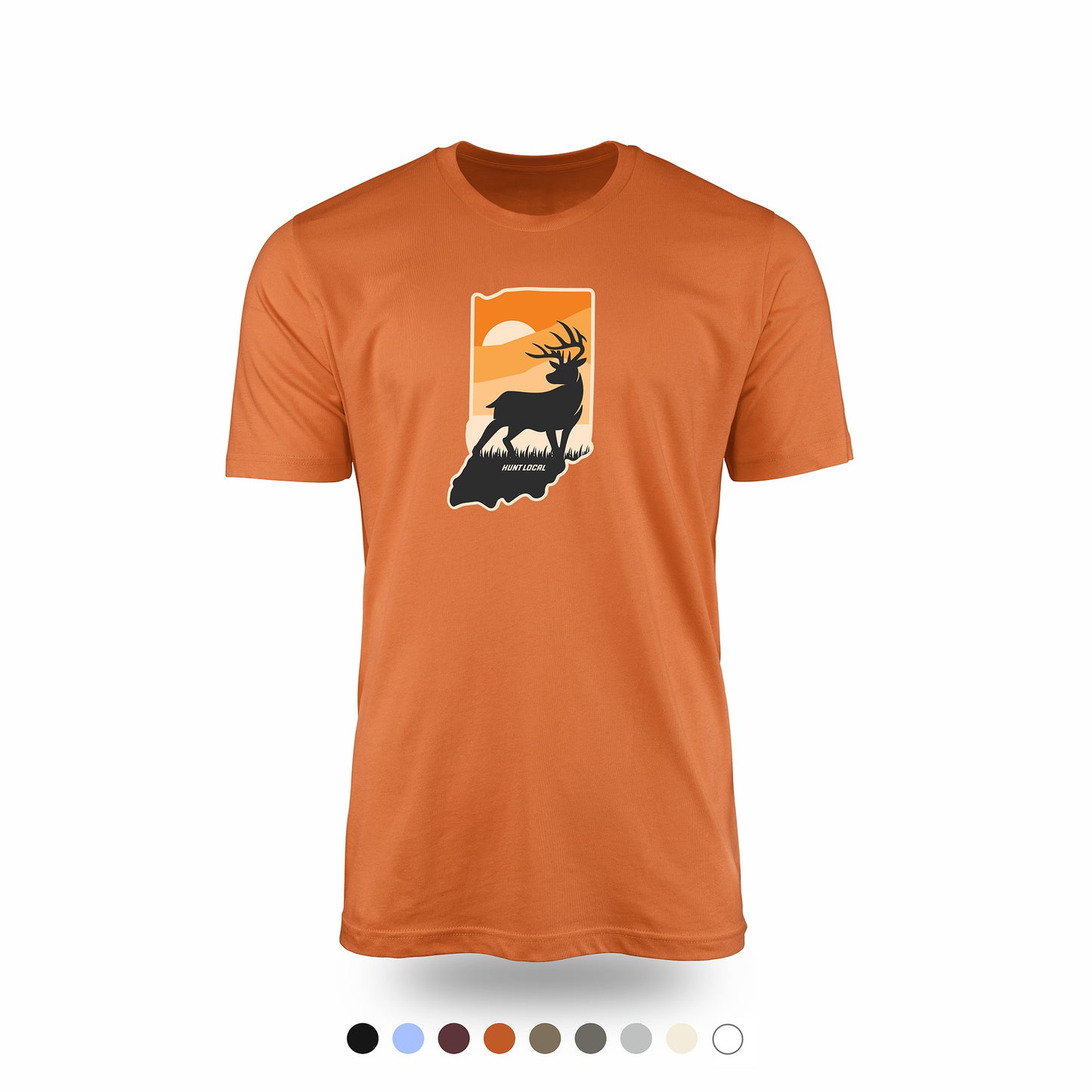 Indiana - Sunset Buck Front Tee