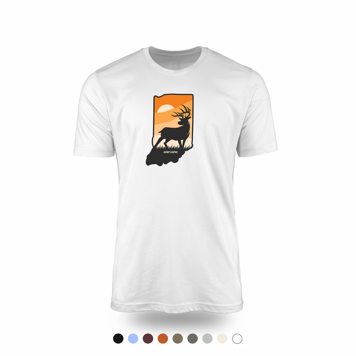 Indiana - Sunset Buck Front Tee