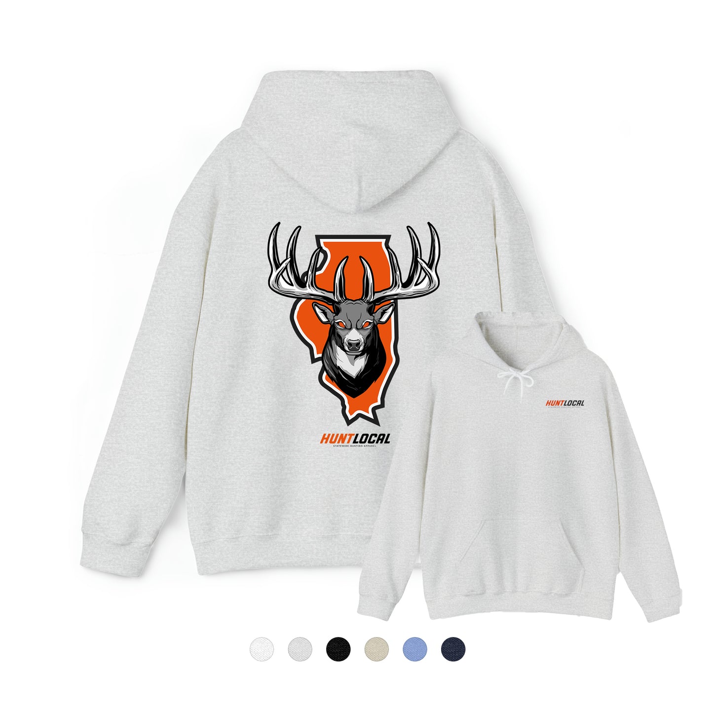 Illinois - Alpha Buck Hoodie (back)