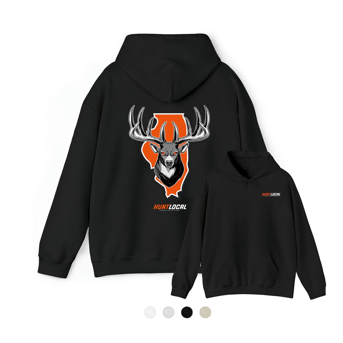 Illinois - Alpha Buck Hoodie (back)