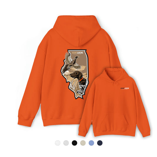 Illinois - Upland Bird Dog Hoodie (back)