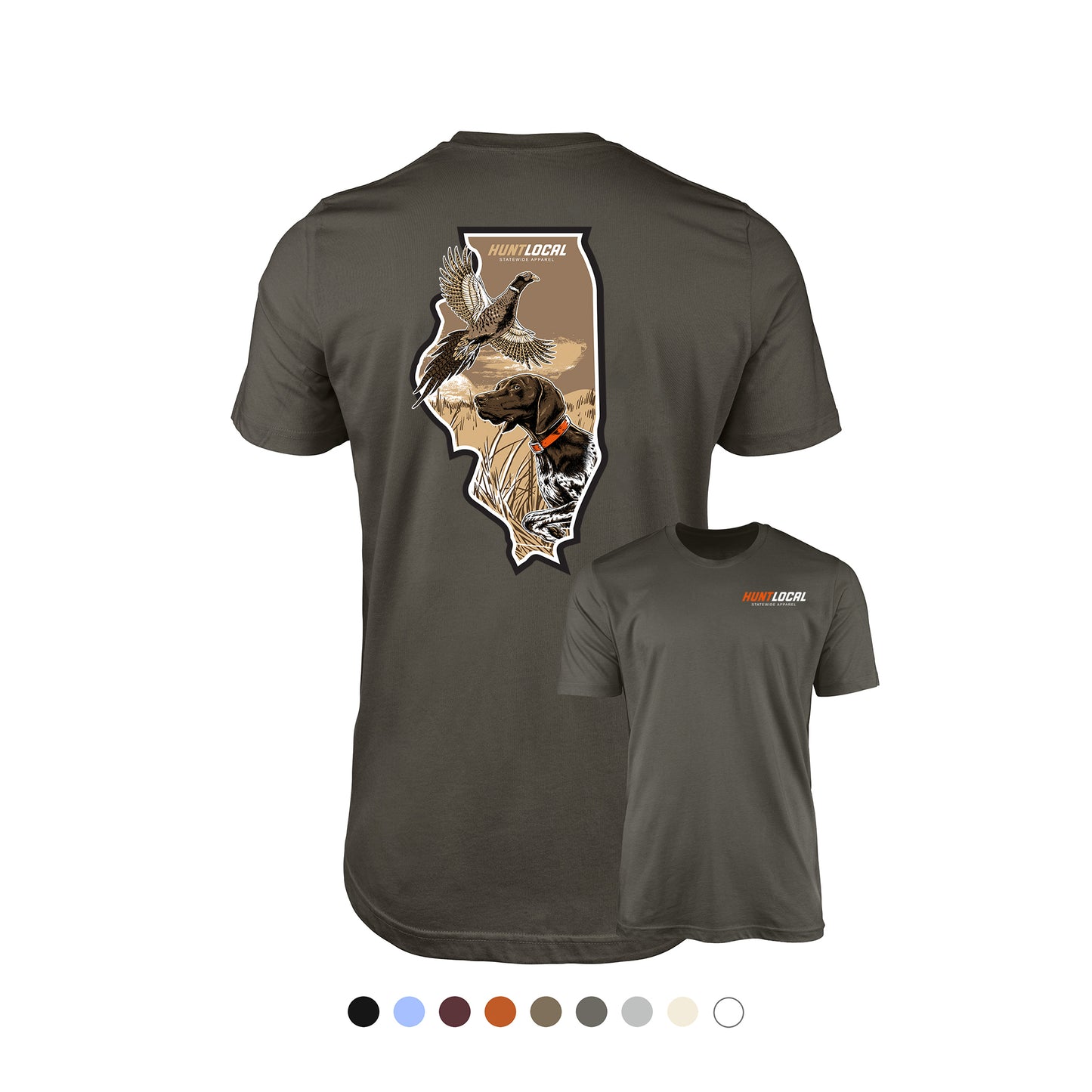 Illinois - Upland Bird Dog Tee (back)