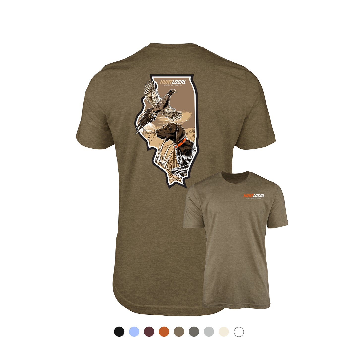 Illinois - Upland Bird Dog Tee (back)