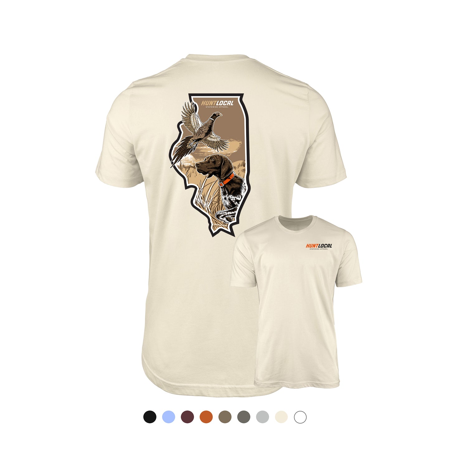 Illinois - Upland Bird Dog Tee (back)