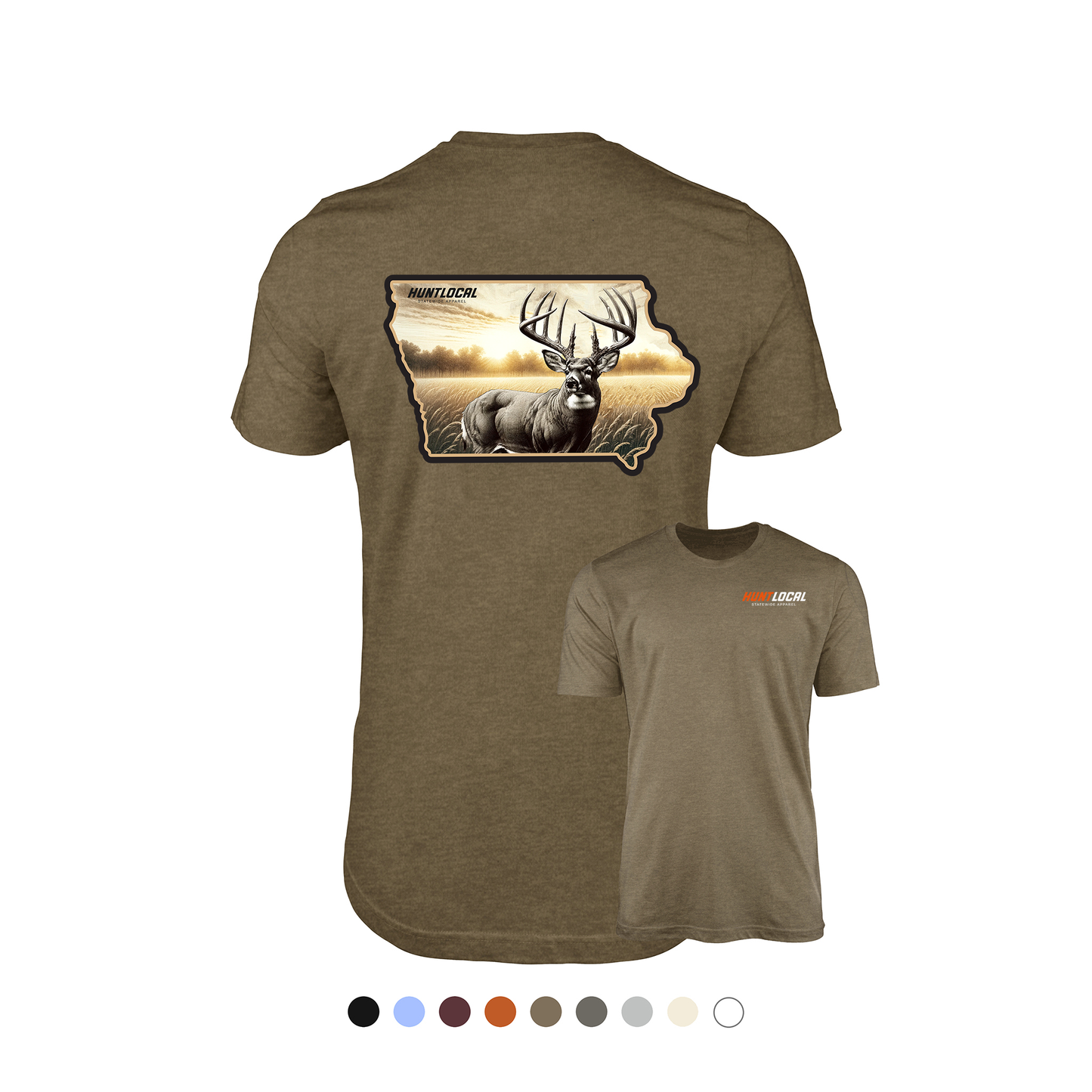 Iowa - Whitetail Buck Tee (back)