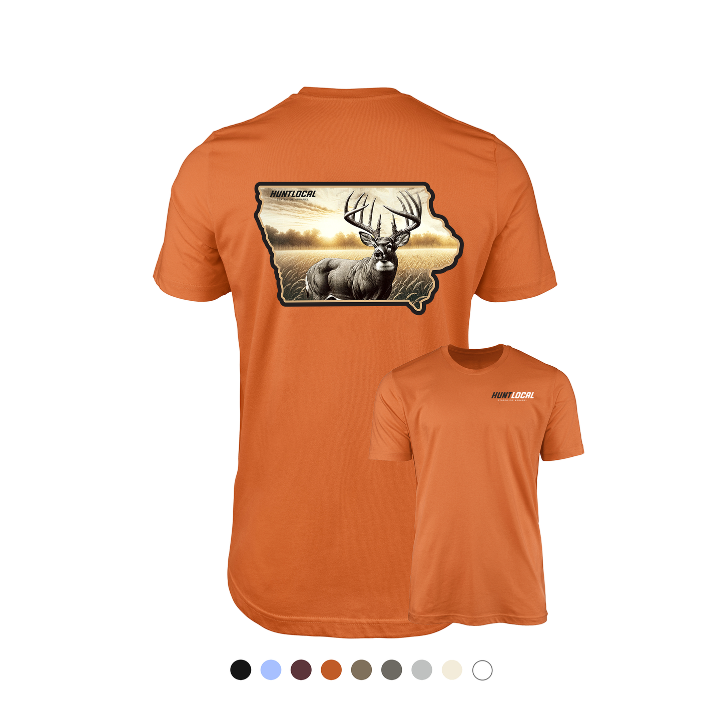 Iowa - Whitetail Buck Tee (back)