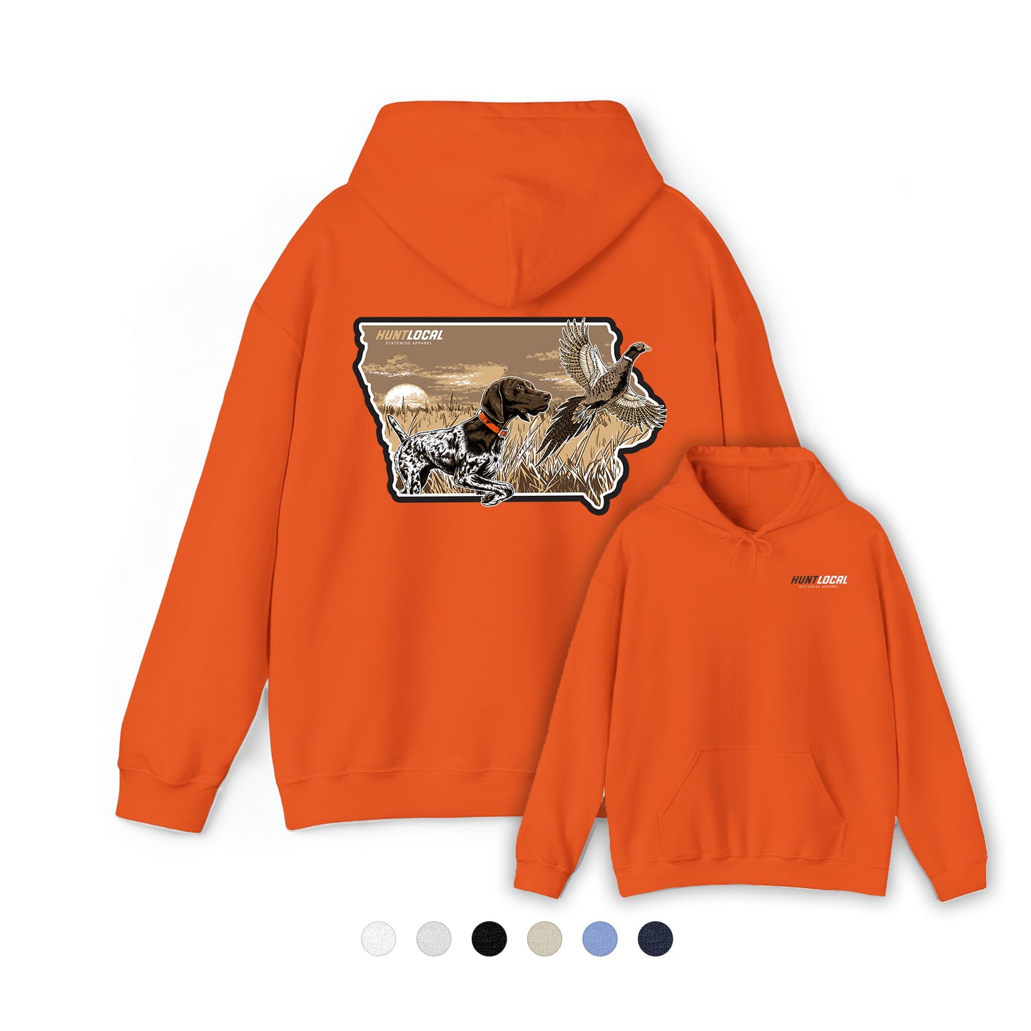 Iowa - Upland Bird Dog Hoodie (back)