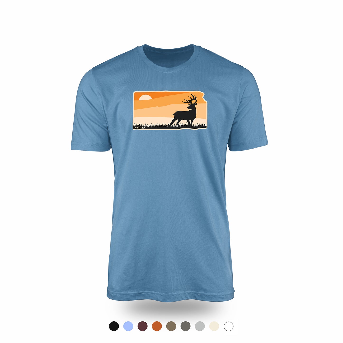 Kansas - Sunset Buck Front Tee