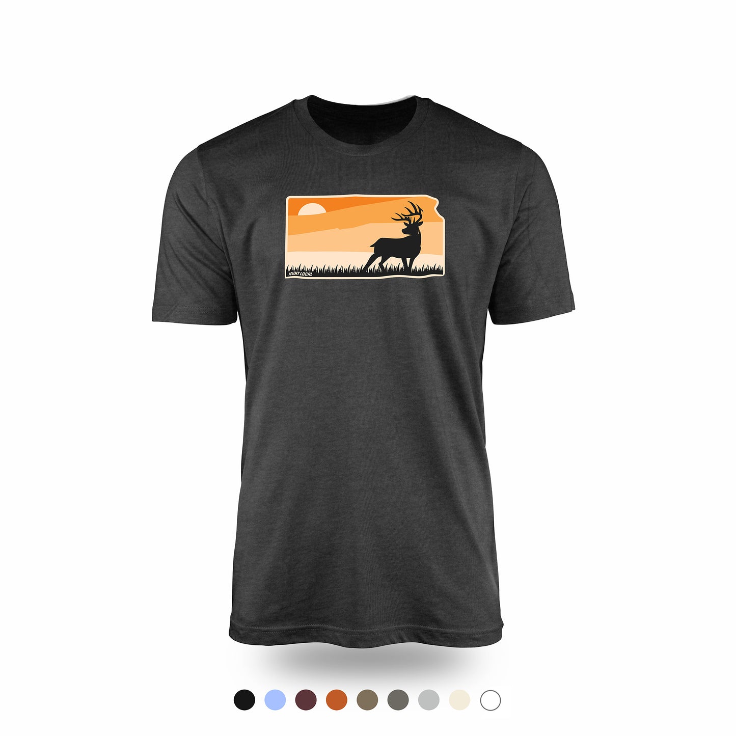 Kansas - Sunset Buck Front Tee