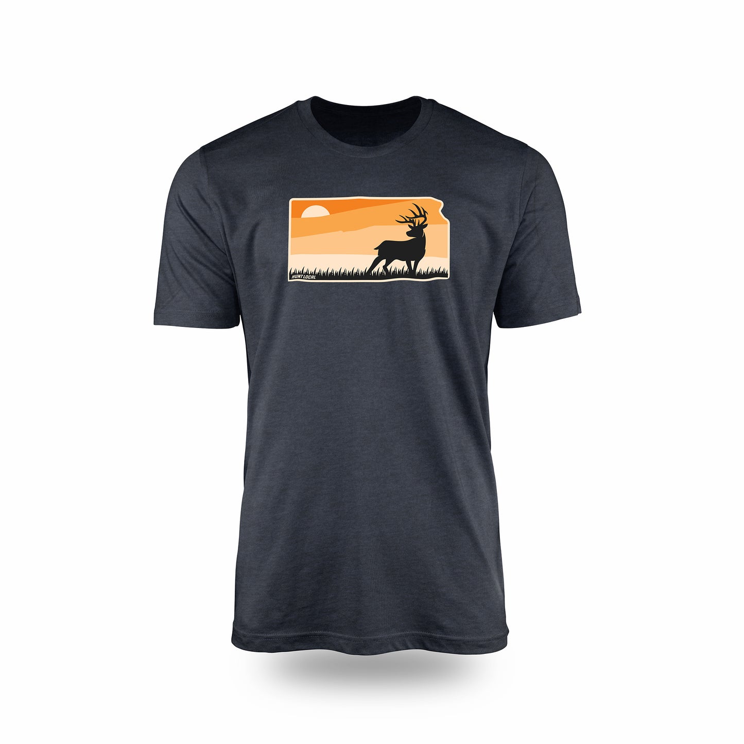 Kansas - Sunset Buck Front Tee