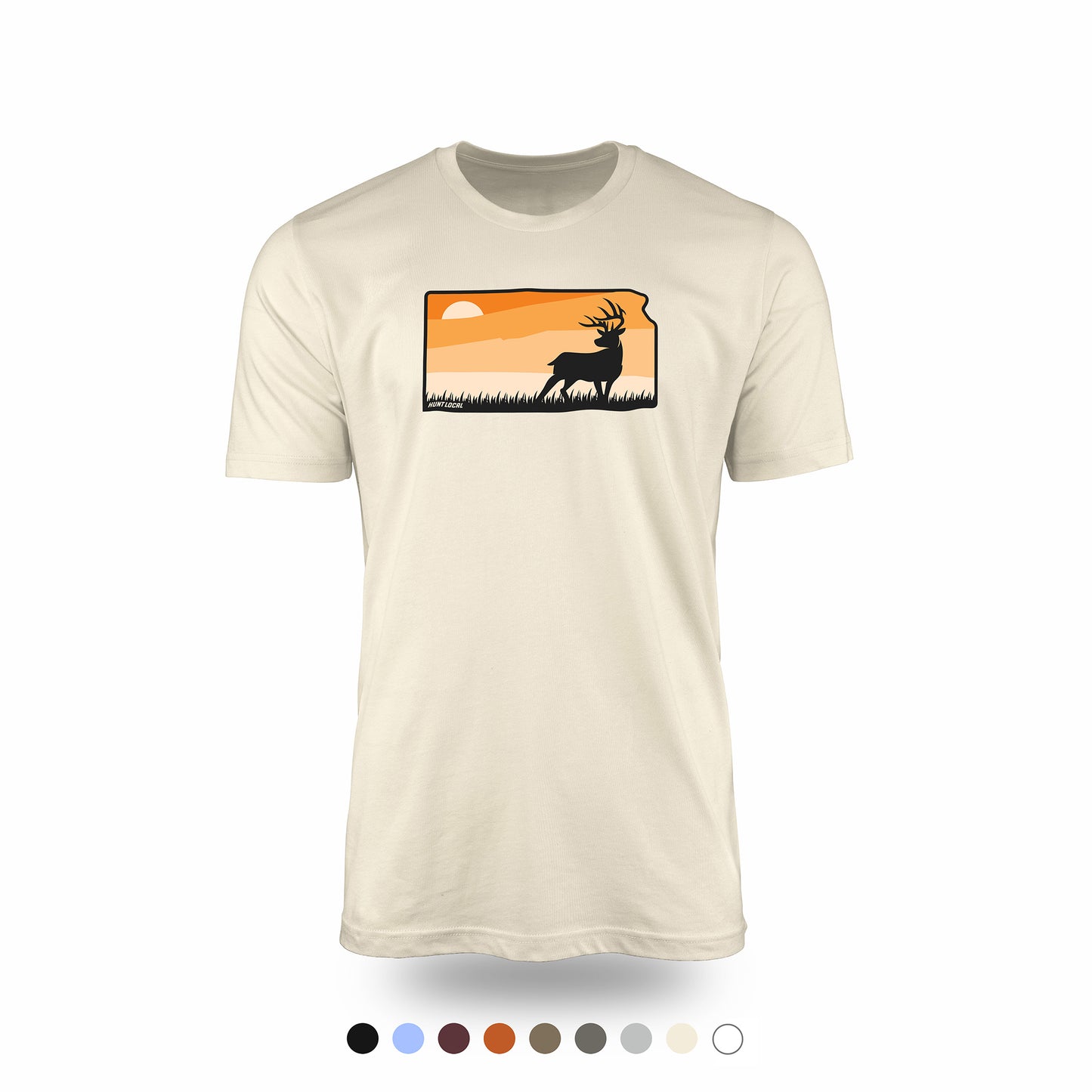 Kansas - Sunset Buck Front Tee