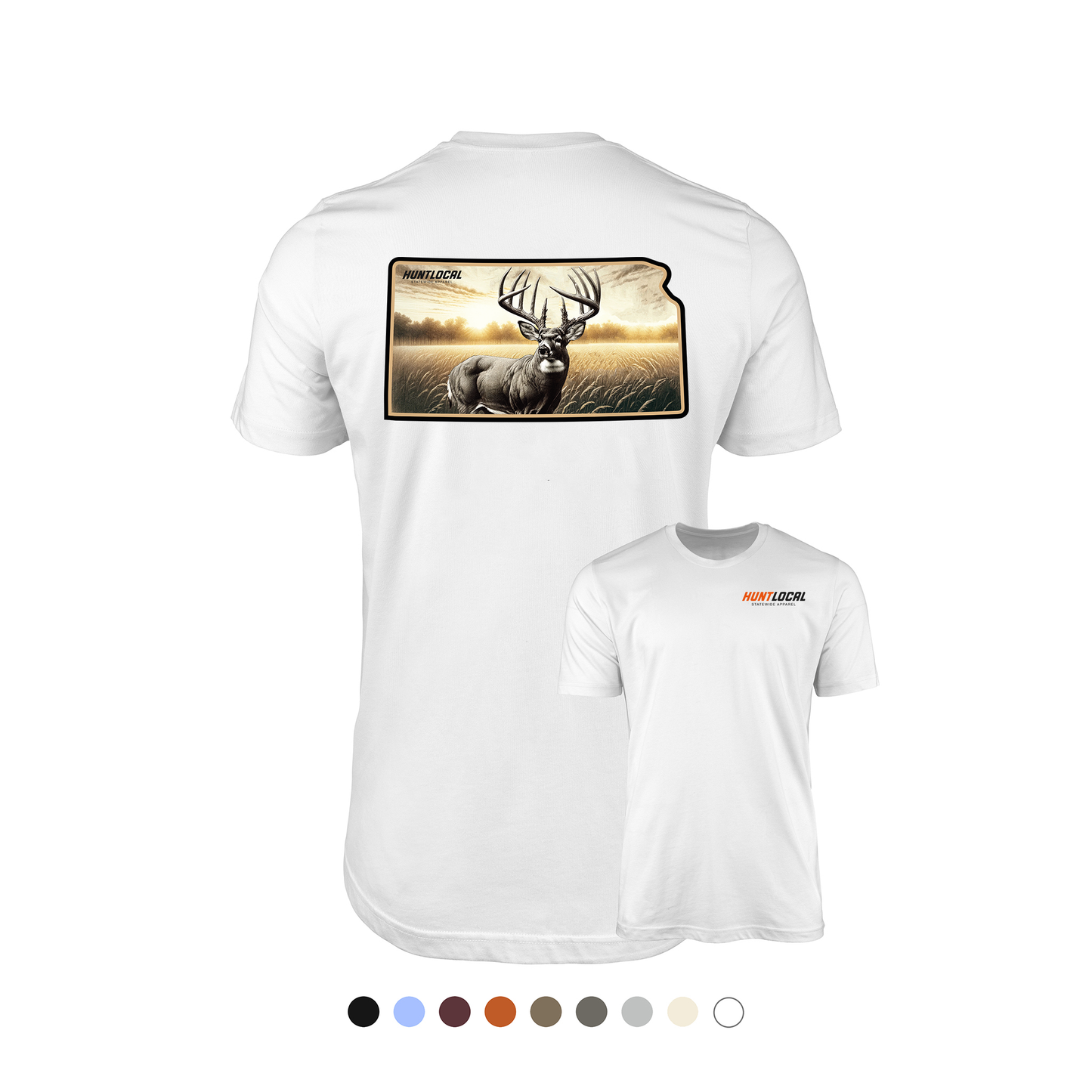 Kansas - Whitetail Buck Tee (back)