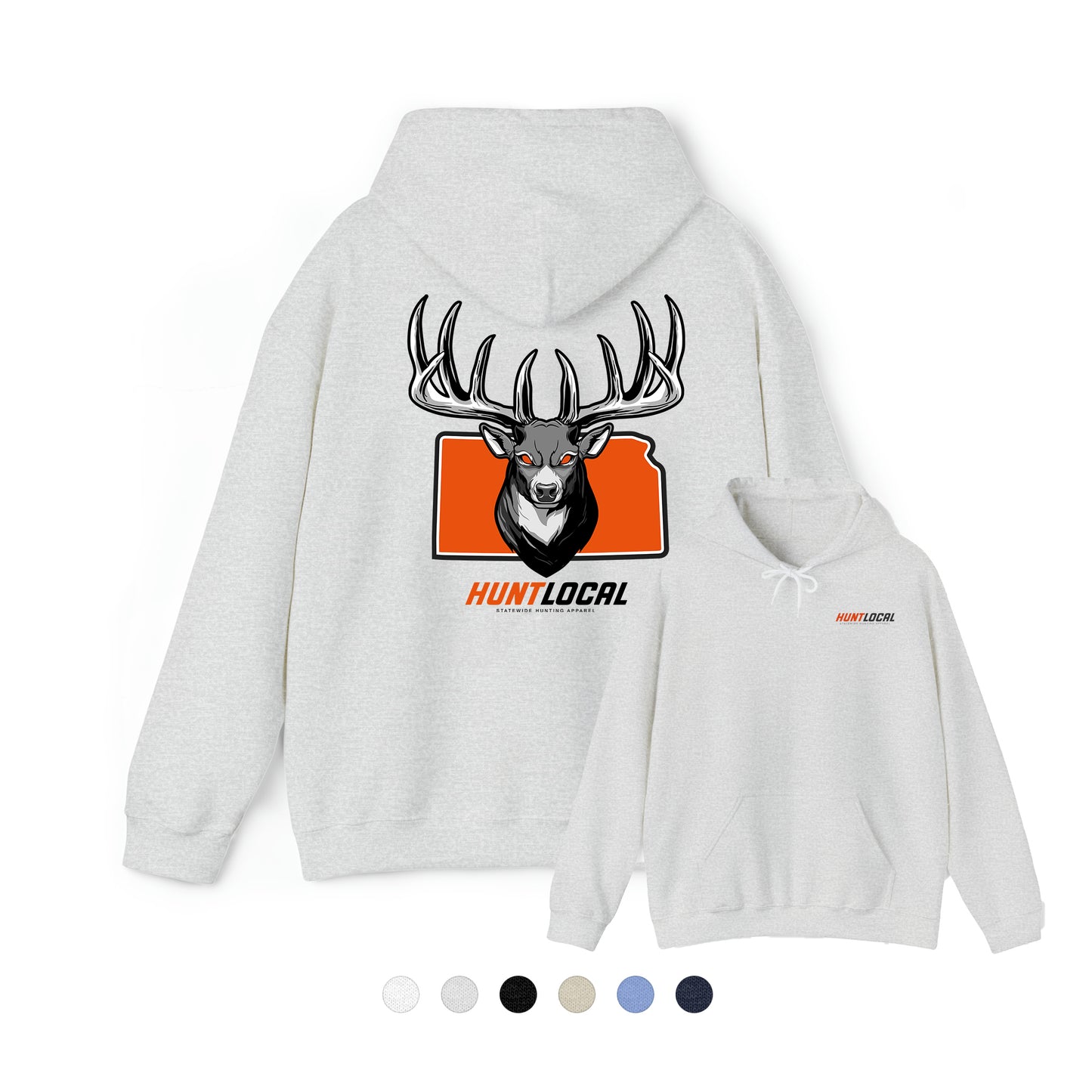 Kansas - Alpha Buck Hoodie (back)