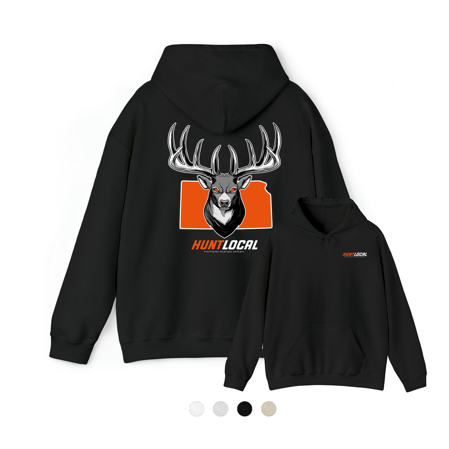 Kansas - Alpha Buck Hoodie (back)