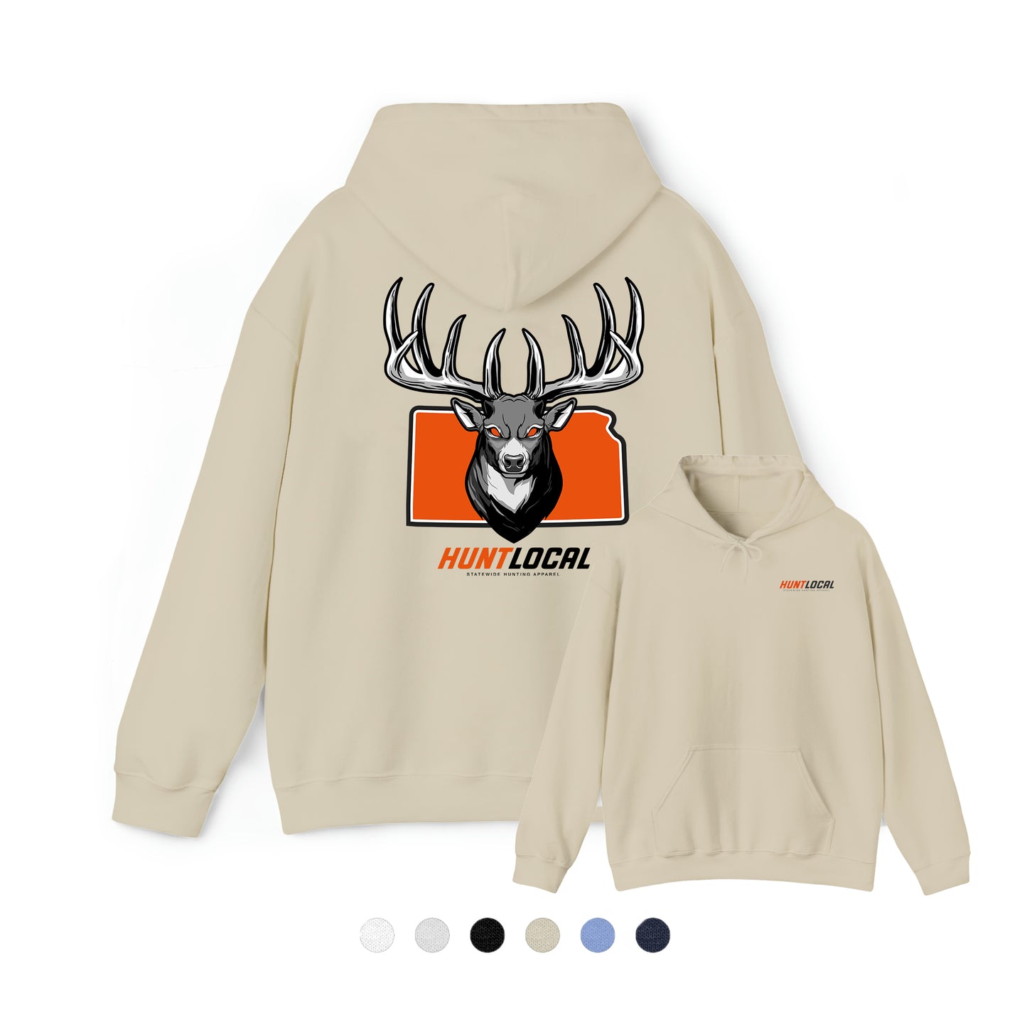 Kansas - Alpha Buck Hoodie (back)