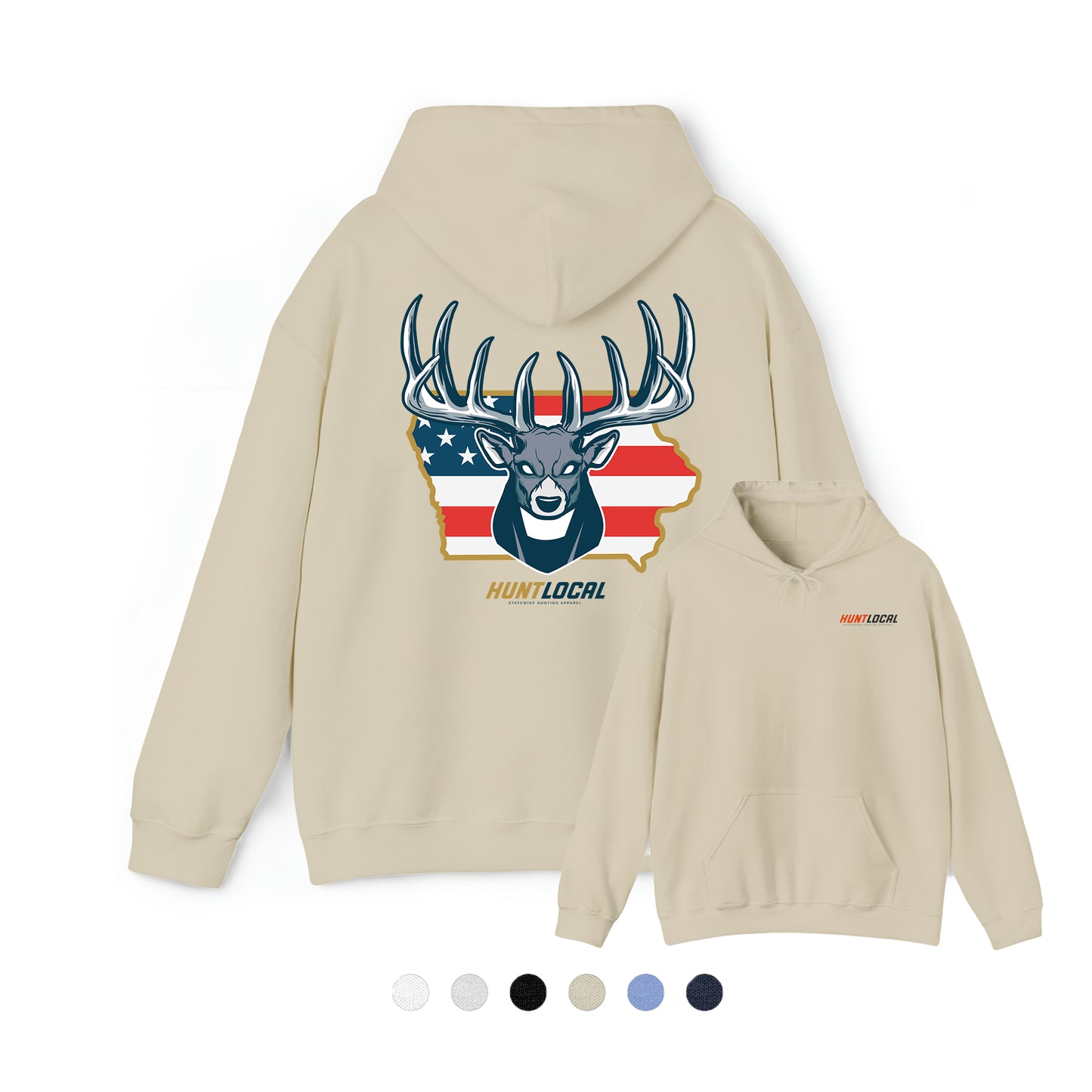 Iowa - USA Buck Hoodie (back)