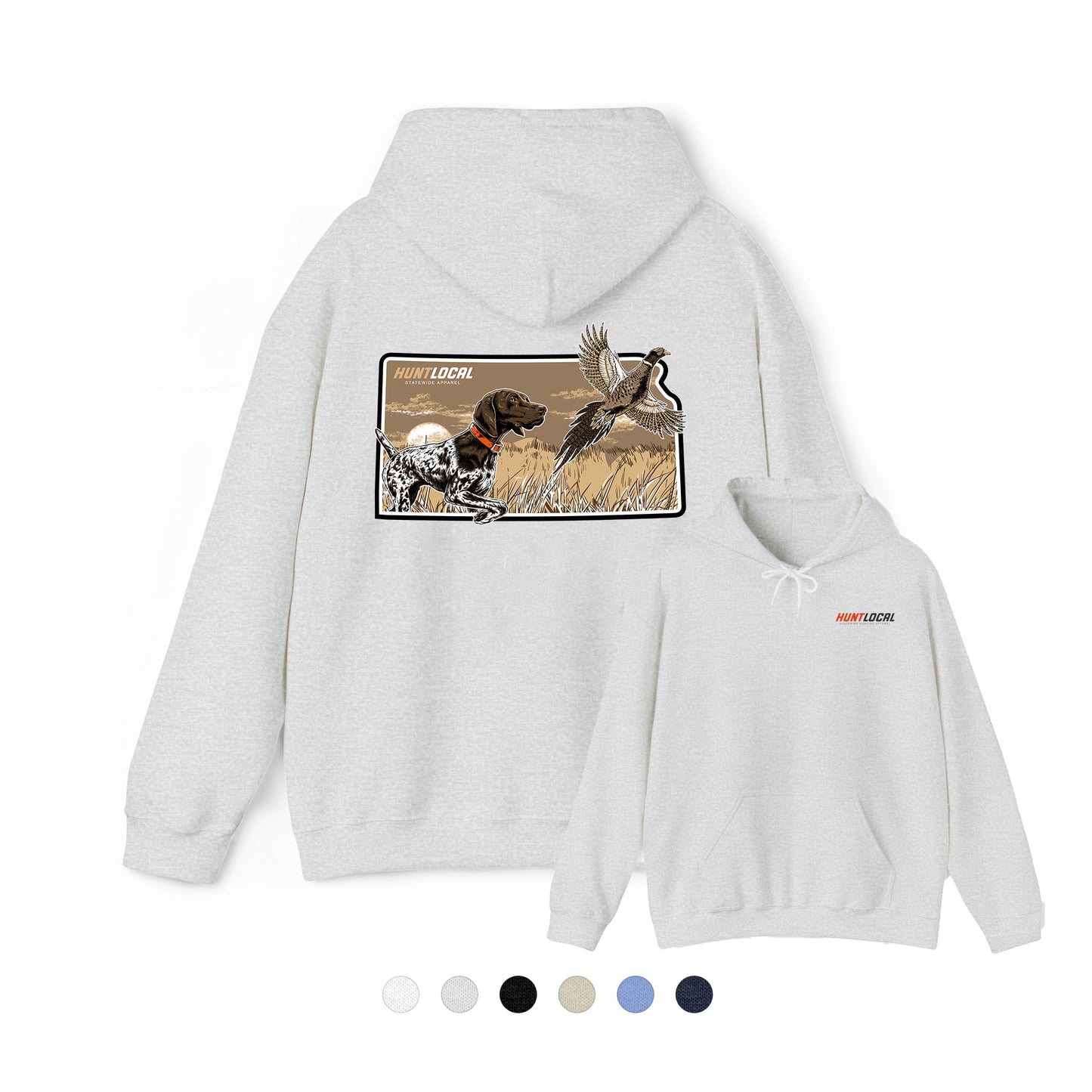 Kansas - Upland Bird Dog Hoodie (back)