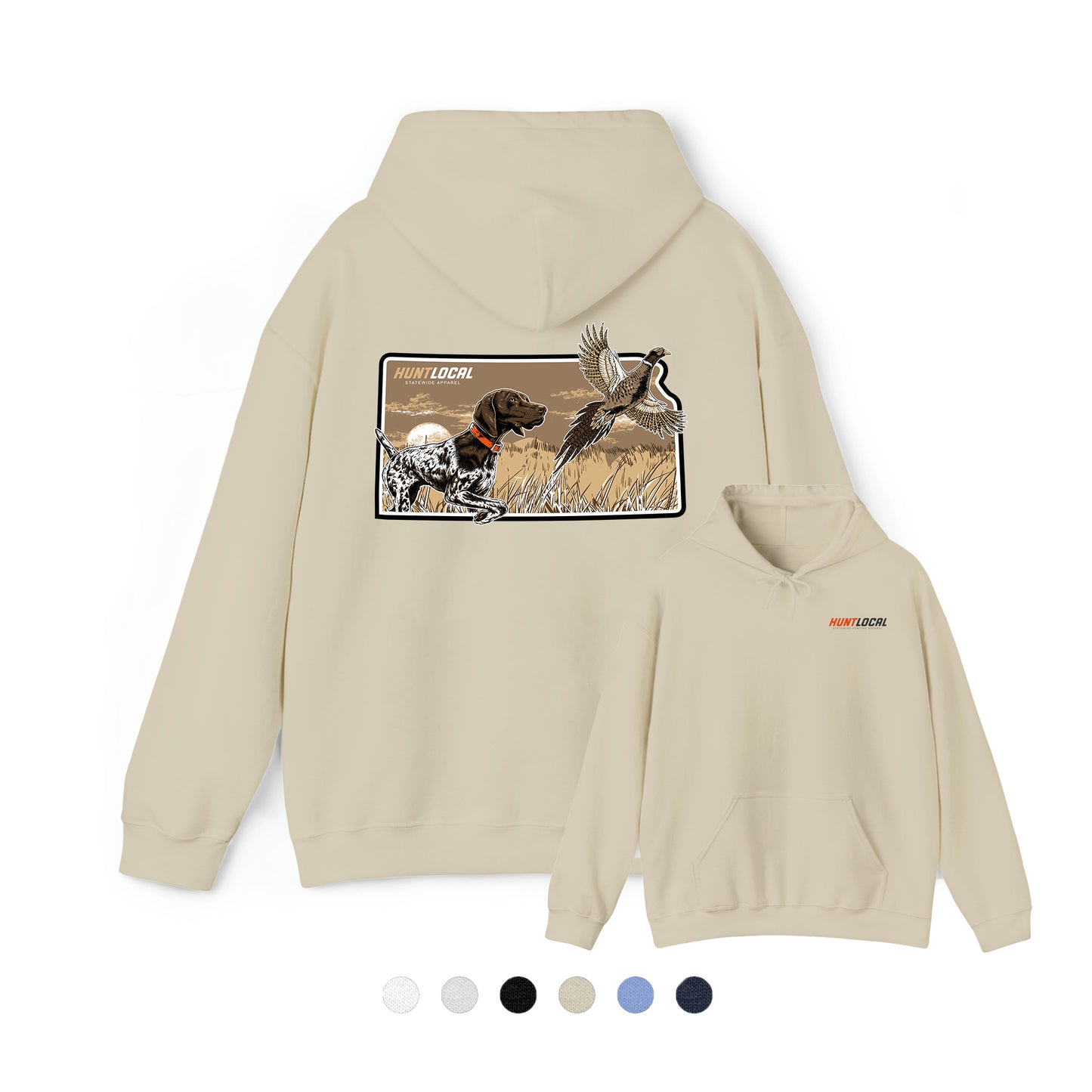 Kansas - Upland Bird Dog Hoodie (back)