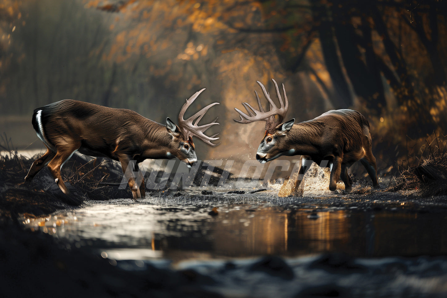 Scene 32 - Two Whitetails Custom Art