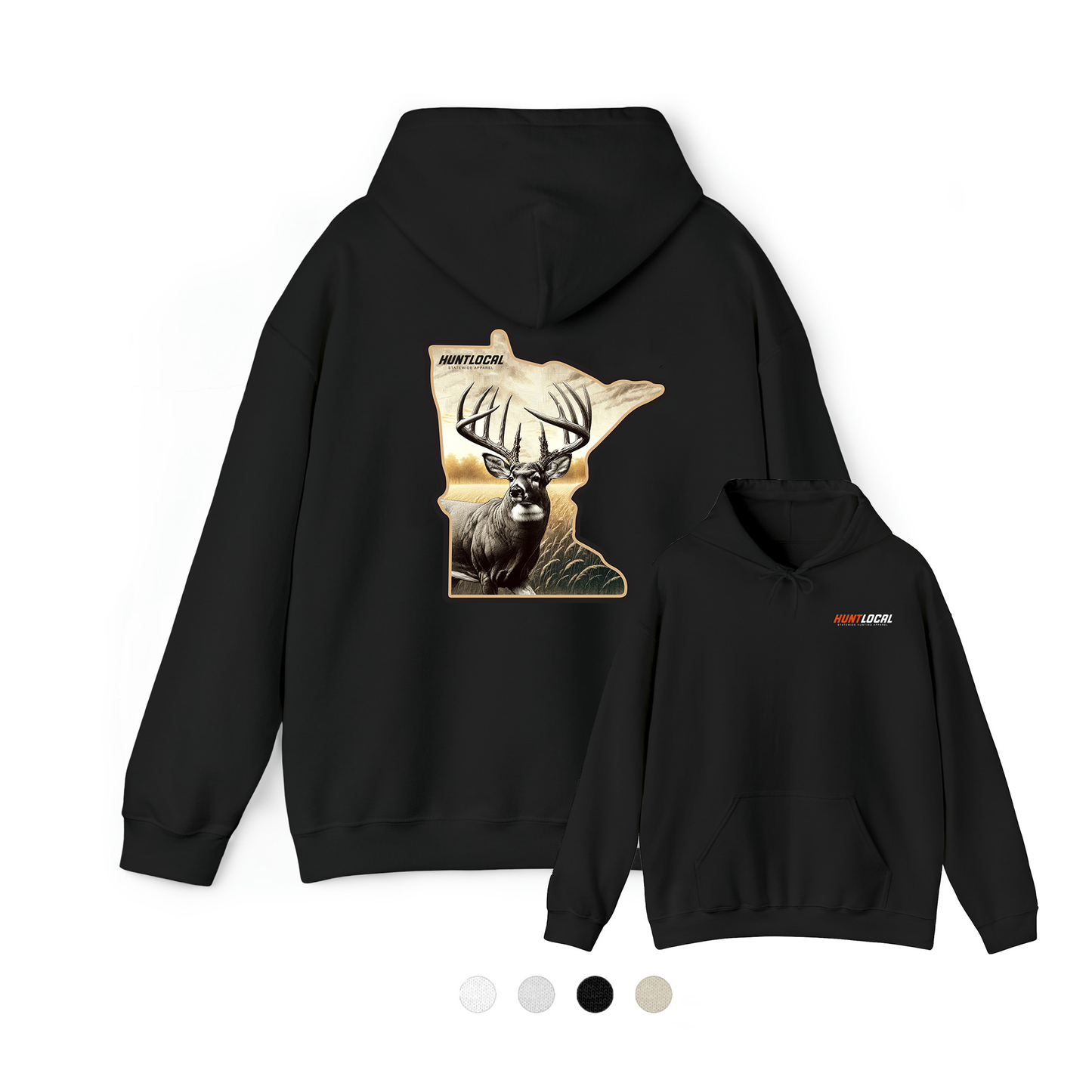 Minnesota - Whitetail Buck Hoodie (back)