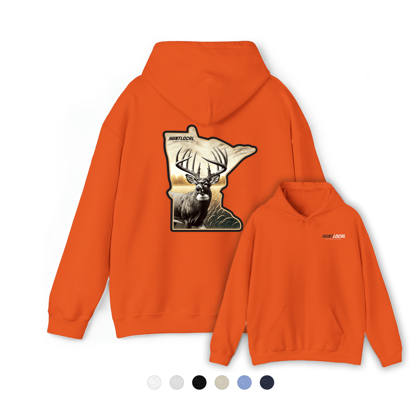 Minnesota - Whitetail Buck Hoodie (back)