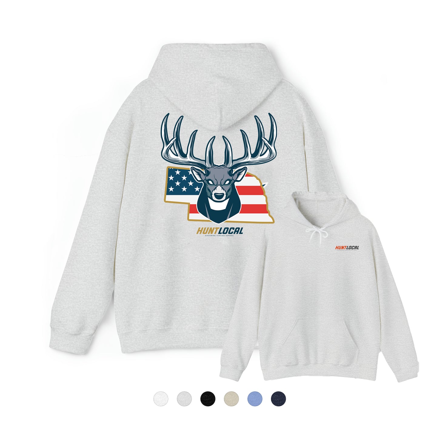 Nebraska - USA Buck Hoodie (back)