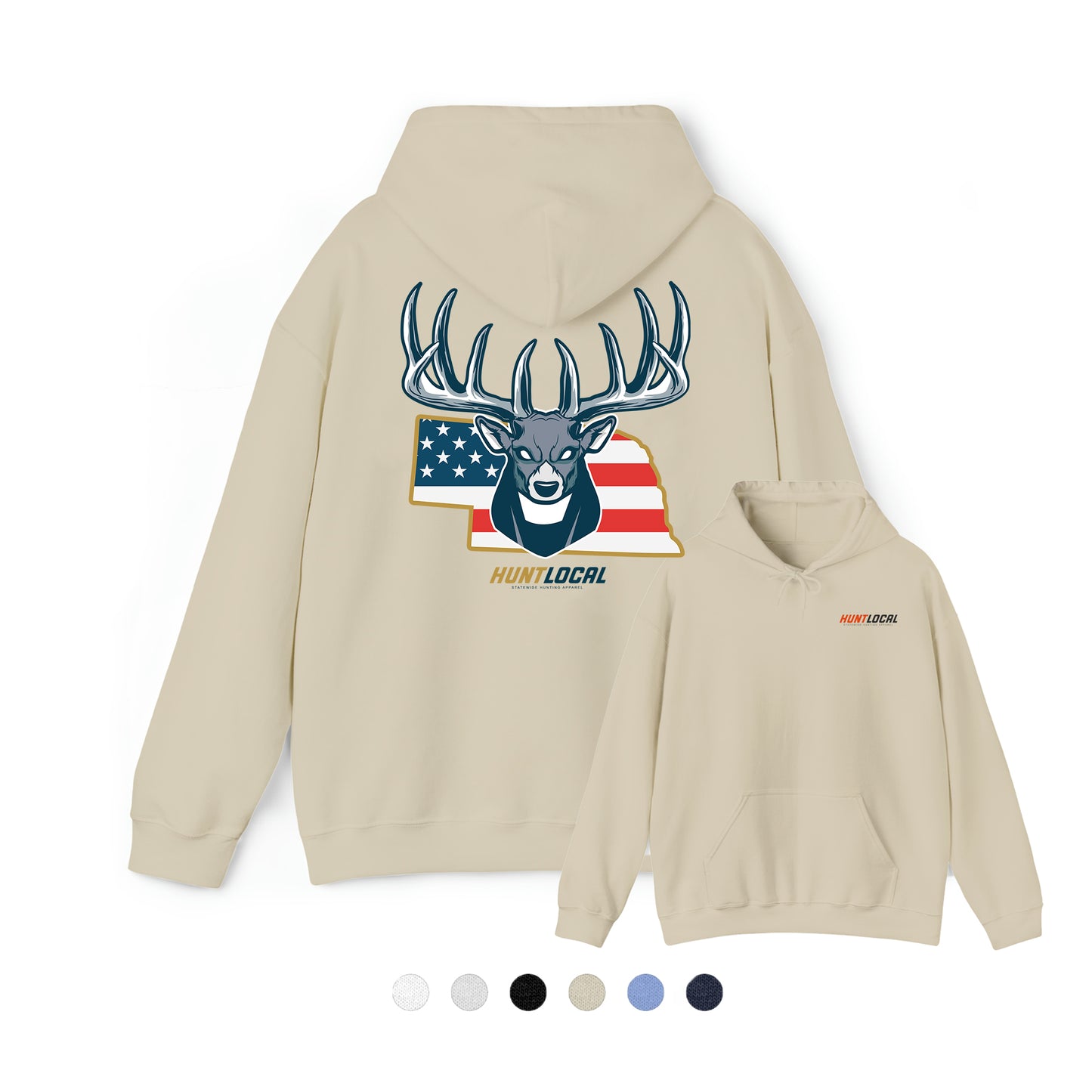 Nebraska - USA Buck Hoodie (back)