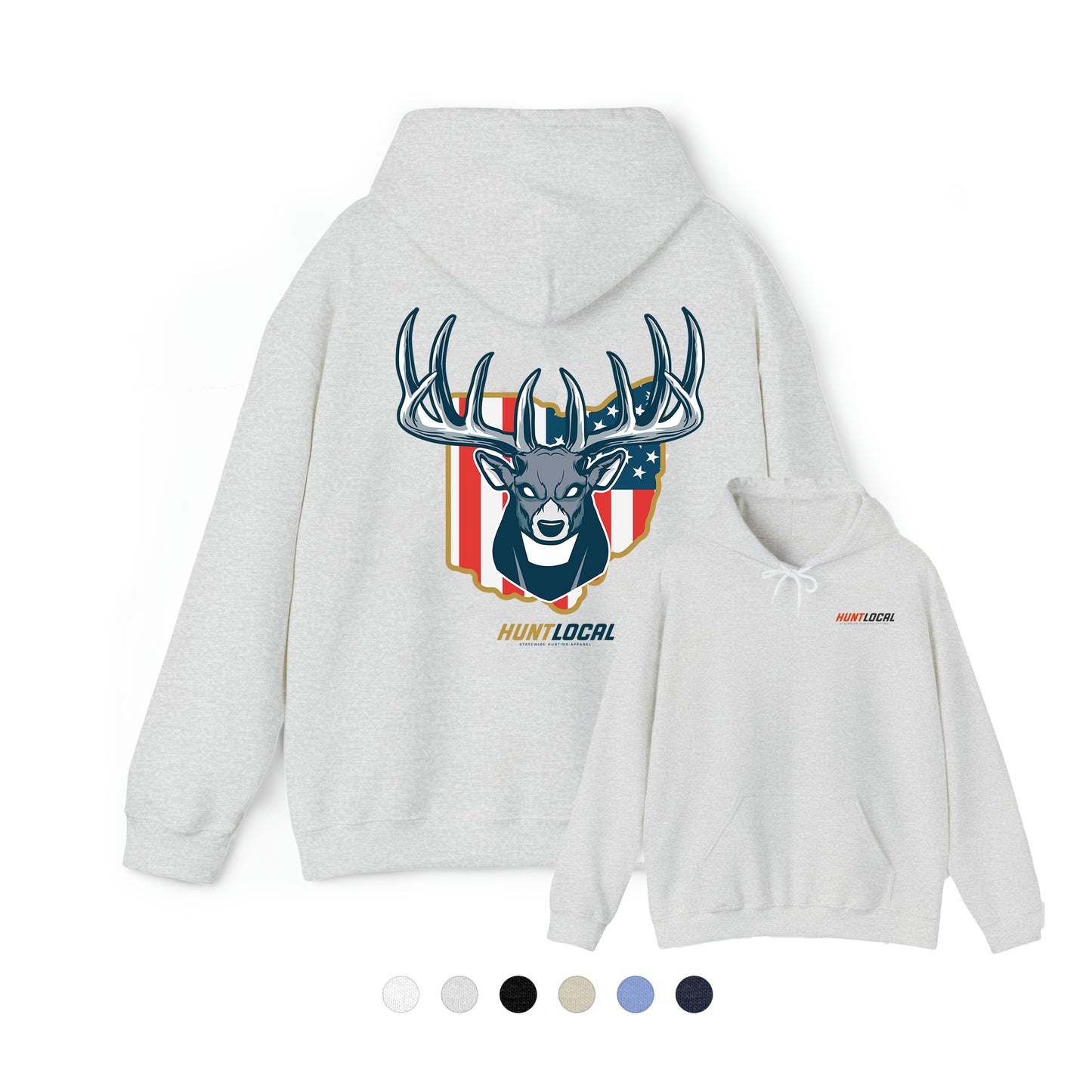 Ohio - USA Buck Hoodie (back)