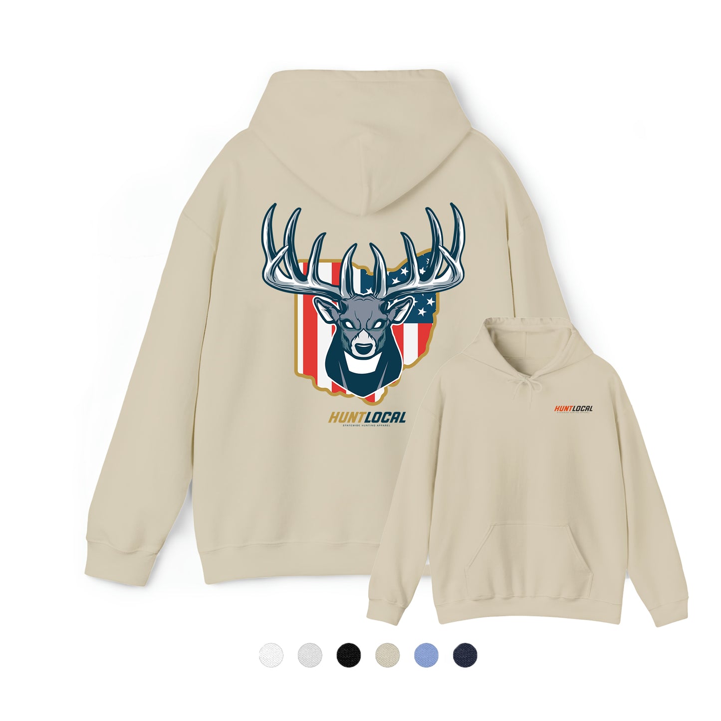 Ohio - USA Buck Hoodie (back)