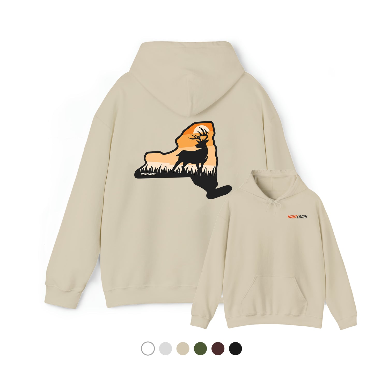 New York - Sunset Buck Hoodie (back)