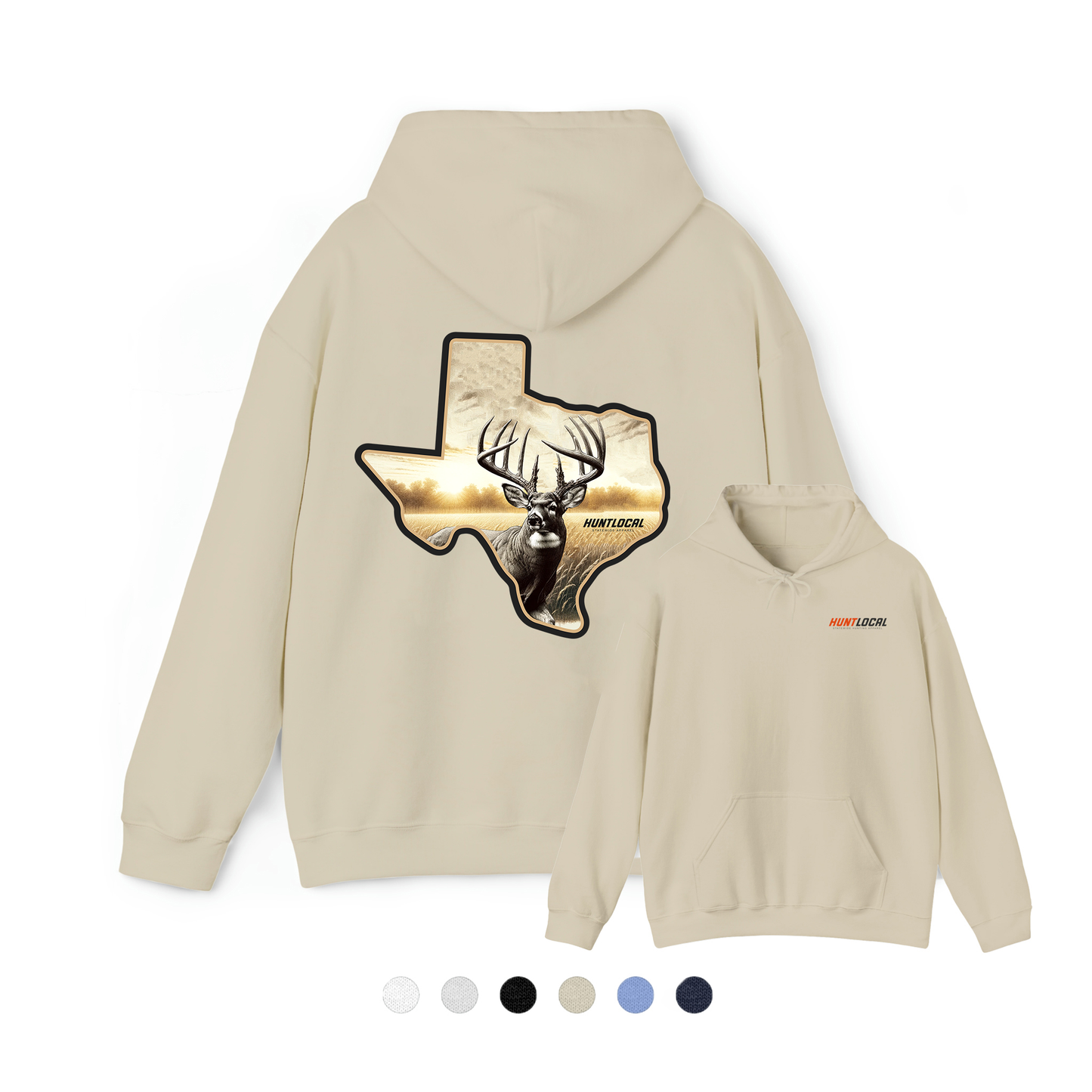 Texas - Whitetail Buck Hoodie (back)