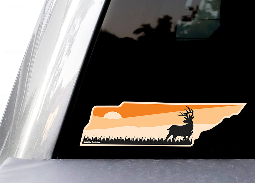 Tennessee - Sunset Buck Truck Vinyl Decal 7"x2"